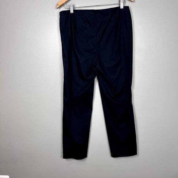 Lafayette 148 Pants Blue-Black Straight Leg Work Office Trousers size 10 Medium - Picture 2 of 6